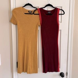 TWO Express sweater dresses! Each worn ONCE!!